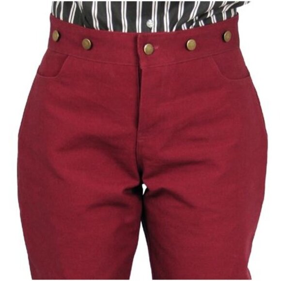 Scully Rangewear Canvas Pant Red Burgundy Women Size 33 Style# RW040 - Picture 3 of 10